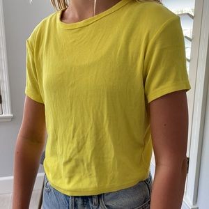 Women’s crop yellow shirt